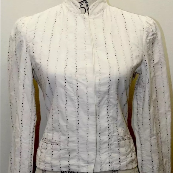 Club Monaco Cotton Linen Blouse Top Ivory Sz 2 - Picture 1 of 12